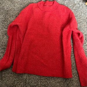American Eagle Outfitters Red Crewneck Sweater